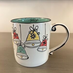 Spectrum Designz Coffee Mug Tea Cup 2017 Jolly Christmas Bell 22oz Stoneware